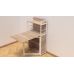 Стол книга с этажеркой Практик 1 Ferrum-decor 1200x640x990 Белый металл ДСП Дуб Сонома 16 мм (FRD-104621)