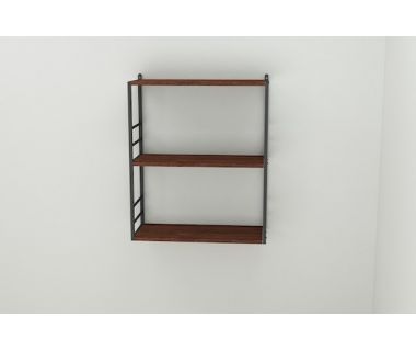 Книжкова полиця універсальна Ferrum-decor Стим 2 74x63x26 чорний ДСП Венге 16мм (FRD-106178)