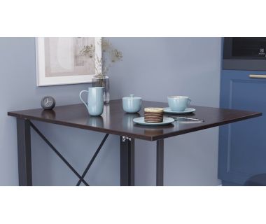 Стіл-книга трансформер Оріон 1 Ferrum-decor 750x810x730 Чорний метал ДСП Венге Магія 16 мм (FRD-105426)