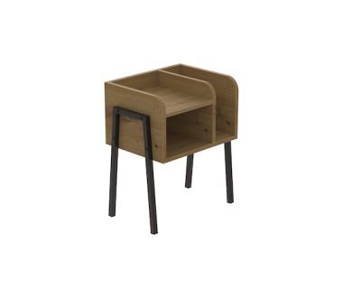 Тумба модульна Ferrum-decor Амелі 540x450x320 метал Чорний ДСП Дуб Артизан 16 мм (FRD-103009)