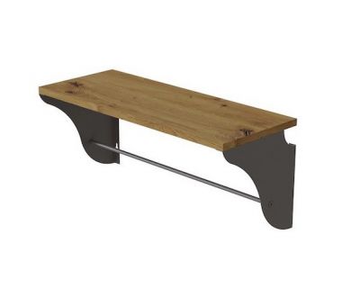 Настінна полиця Ferrum-decor Комфі 260x600x240 метал Сірий ДСП Дуб Артизан 16 мм (FRD-102756)