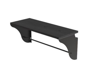 Настінна полиця Ferrum-decor Комфі 260x700x240 метал Чорний ДСП Венге 16 мм (FRD-102760)