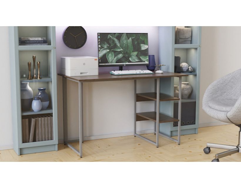 Комп'ютерний стіл Ferrum-decor Кевін 75x140x60 сірий ДСП Дуб Сонома Труфель 16мм (FRD-101731)