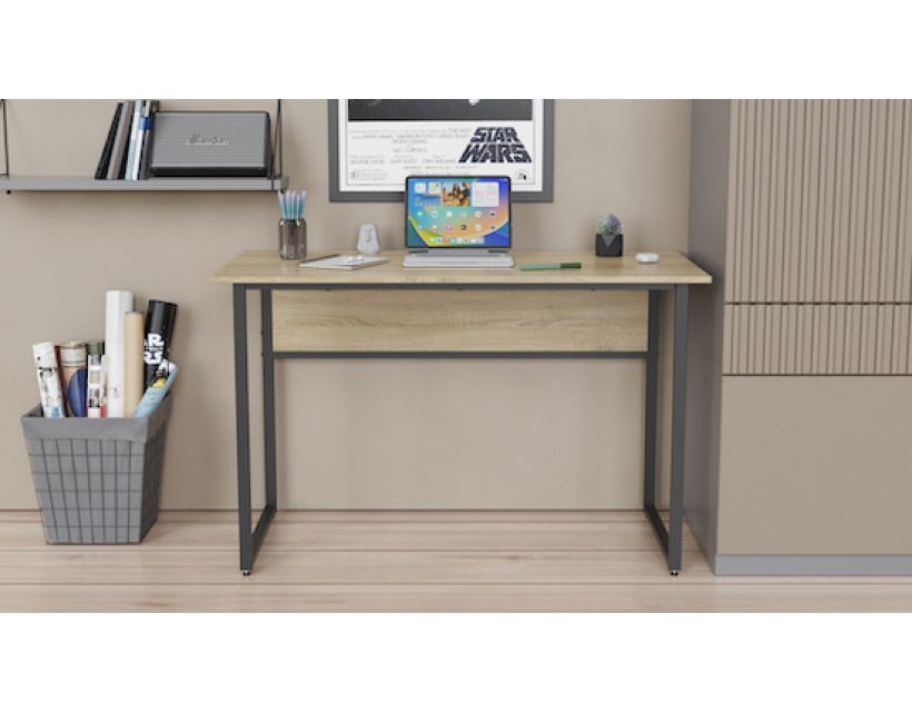 Комп'ютерний стіл Ferrum-decor Коді 75x120x60 чорний ДСП Дуб Сонома 16мм (FRD-103742)