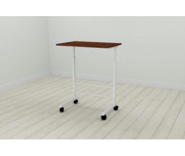 Стіл приставний Ferrum-decor Аміго 62x60x40 метал Білий ДСП Венге 16мм (FRD-105396)