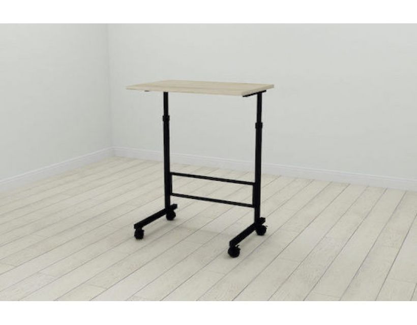 Стіл приставний Ferrum-decor Аміго 62x60x40 метал Чорний ДСП Дуб Сонома 16мм (FRD-102529)