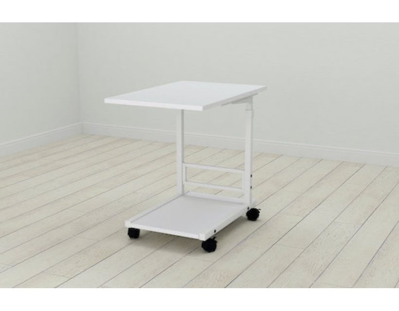 Стіл приставний Ferrum-decor Френа 62x40x60 метал Білий ДСП Білий 16мм (FRD-102512)