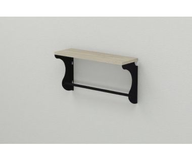 Полка настенная Ferrum-decor Юзибы 270x700x150 металл Черный ДСП Сонома 16 мм (FRD-102698) Полка настенная Ferrum-decor Юзибы 270x700x150 металл Черный ДСП Сонома 16 мм (FRD-102698)