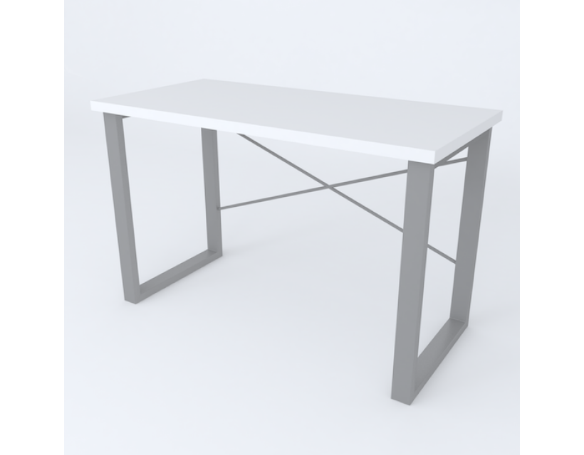 Письмовий стіл Ferrum-decor Драйв 750x1200x600 Сірий метал ДСП Білий 32 мм (FRD-103324)