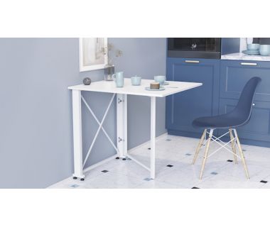 Стіл-книга трансформер Оріон 1 Ferrum-decor 750x810x730 Білий метал ДСП Білий 16 мм (FRD-104604)