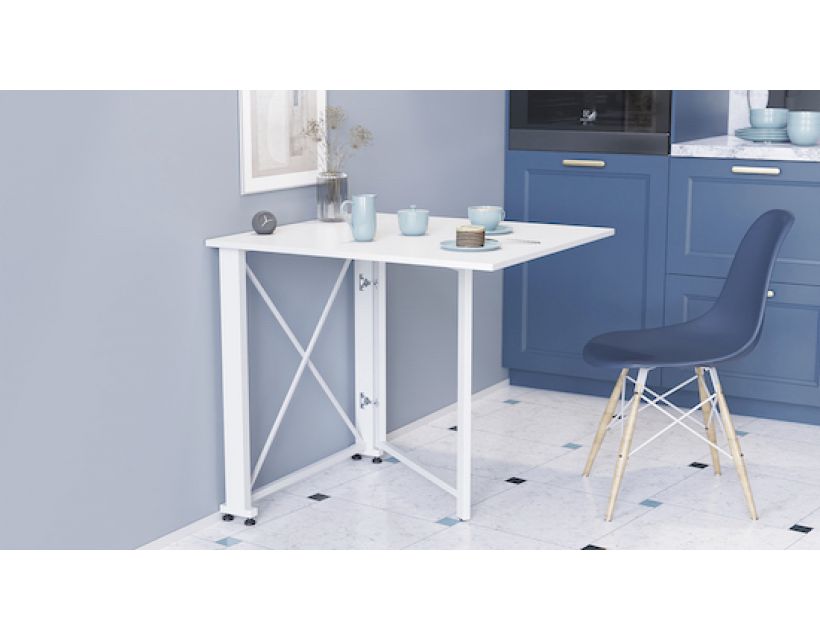 Стіл-книга трансформер Оріон 1 Ferrum-decor 750x810x730 Білий метал ДСП Білий 16 мм (FRD-104604)