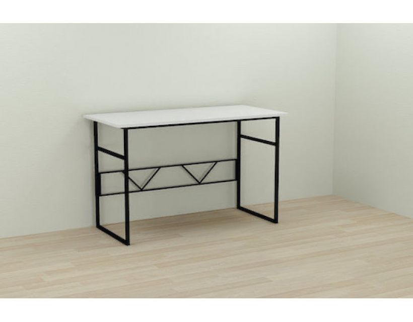 Компьютерный стол Ferrum-decor Райан 75x120x70 черный ДСП Белый 16мм (FRD-103711)