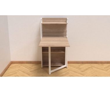 Стол книга с этажеркой Практик 1 Ferrum-decor 1200x640x990 Белый металл ДСП Дуб Сонома 16 мм (FRD-104621) Стол книга с этажеркой Практик 1 Ferrum-decor 1200x640x990 Белый металл ДСП Дуб Сонома 16 мм (FRD-104621)