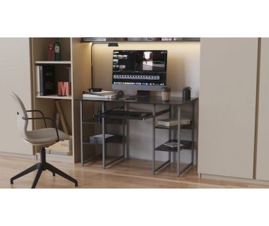 Комп'ютерний стіл Тім 75x120x60 сірий ДСП Сосна Кембра 16мм FRD-102462