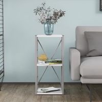 Етажерка 3/34 Ferrum-decor Серії Коннект 73x34x28 сірий ДСП Білий 16мм (FRD-104301)