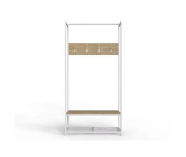 Вішалка для підлоги Ferrum-decor Треліс 13 180x90x38 білий ДСП Дуб Сонома 16мм (FRD-104334)