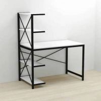 Компьютерный стол Ferrum-decor Джек 75x140x60 Черный ДСП Белый (FRD-104400)