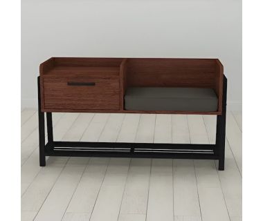 Банкетка с тумбочкой и сидением Ferrum-decor Бланка 540x1000x320 металл Черный ДСП Венге 16 мм (FRD-105310) Банкетка с тумбочкой и сидением Ferrum-decor Бланка 540x1000x320 металл Черный ДСП Венге 16 мм (FRD-105310)