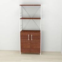 Етажерка 3/60 Ferrum-decor Серії Конект із тумбою 144x60x28 Білий ДСП Венге (FRD-105532)