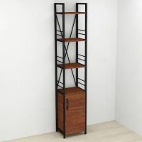 Етажерка 4/34 Ferrum-decor Серії Конект з тумбою 179x34x28 Чорний ДСП Венге (FRD-105537)