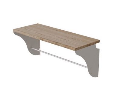 Настінна полиця Ferrum-decor Комфі 260x700x240 метал Білий ДСП Артизан 16 мм (FRD-102766)