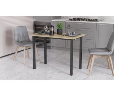 Стіл універсальний Knap Ferrum-decor 750x1200x700 Чорний метал ДСП Дуб Сонома 16 мм (FRD-106373)