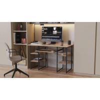 Компьютерный стол Ferrum-decor Тим 75x120x60 черный ДСП Дуб Артизан 16мм (FRD-103953)