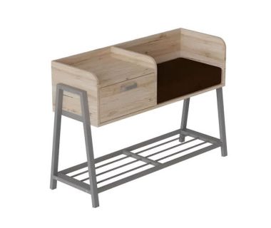 Банкетка із тумбочкою Ferrum-decor Бланка 540x1000x320 метал Сірий ДСП Артизан 16 мм (FRD-103039) Банкетка із тумбочкою Ferrum-decor Бланка 540x1000x320 метал Сірий ДСП Артизан 16 мм (FRD-103039)