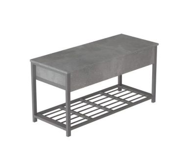 Банкетка с ящиком Ferrum-decor Дрейк 1 550x1000x400 металл Серый ДСП Бетон 16 мм (FRD-103065) Банкетка с ящиком Ferrum-decor Дрейк 1 550x1000x400 металл Серый ДСП Бетон 16 мм (FRD-103065)