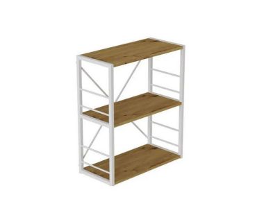 Этажерка 3/60 Ferrum-decor Серии Коннект 73x60x28 серый ДСП Дуб Артизан 16мм (FRD-104268)