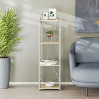 Етажерка 4/34 Ferrum-decor Серії Коннект 120x34x28 сірий ДСП Дуб Сонома 16мм (FRD-104286)