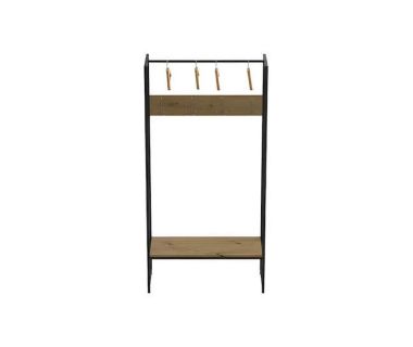 Вешалка модульная напольная Ferrum-decor Трелис 12 180x90x38 черный ДСП Дуб Артизан 16мм (FRD-104309)