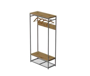 Вешалка напольная Ferrum-decor Трелис 14 180x90x38 серый ДСП Дуб Артизан 16мм (FRD-104357) Вешалка напольная Ferrum-decor Трелис 14 180x90x38 серый ДСП Дуб Артизан 16мм (FRD-104357)