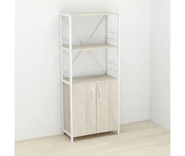 Етажерка 3/60 Ferrum-decor Серії Конект із тумбою 144x60x28 Білий ДСП Сонома (FRD-104452)