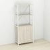 Этажерка 3/60 Ferrum-decor Серии Конект с тумбой 144x60x28 Белый ДСП Сонома (FRD-104452)