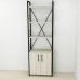 Етажерка 4/60 Ferrum-decor Серії Конект із тумбою 179x60x28 Чорний ДСП Сонома (FRD-104487)