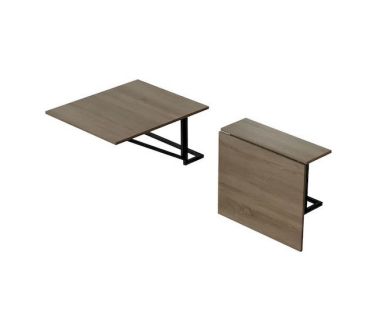 Стіл розкладний Олександр 5 Ferrum-decor 750x600x700 Чорний метал ДСП Дуб Сонома Трюфель 16 мм (FRD-104896)