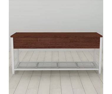 Банкетка з ящиком Ferrum-decor Дрейк 1 550x1000x400 метал Білий ДСП Венге 16 мм (FRD-105306) Банкетка з ящиком Ferrum-decor Дрейк 1 550x1000x400 метал Білий ДСП Венге 16 мм (FRD-105306)