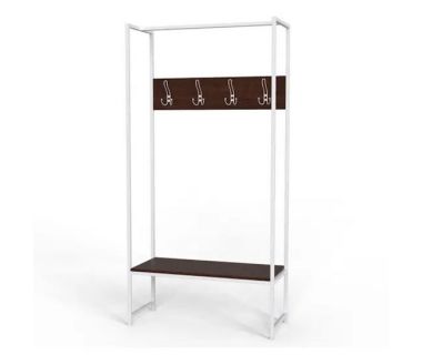 Вешалка напольная Ferrum-decor Трелис 12 180x90x38 белый ДСП Венге 16мм (FRD-105514)