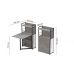Стол книга с этажеркой Практик 1 Ferrum-decor 1200x640x990 Черный металл ДСП Бетон 16 мм (FRD-104617)