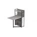 Стол книга с этажеркой Практик 1 Ferrum-decor 1200x640x990 Черный металл ДСП Бетон 16 мм (FRD-104617)