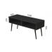 Тумба под ТВ Невада Ferrum-decor 45x100x38 Черный металл ДСП Сосна Кембра 16 мм (FRD-106720)