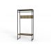 Вешалка напольная Ferrum-decor Трелис 14 180x90x38 черный ДСП Дуб Сонома 16мм (FRD-104346)