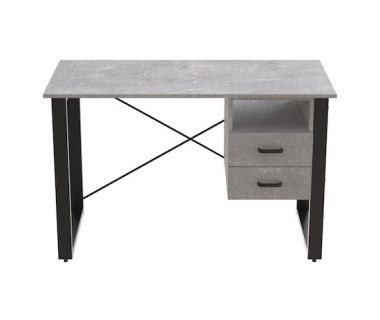 Письменный стол с ящиками Ferrum-decor Оскар 750x1200x700 металл Черный ДСП Бетон 16 мм (FRD-103261) Письменный стол с ящиками Ferrum-decor Оскар 750x1200x700 металл Черный ДСП Бетон 16 мм (FRD-103261)
