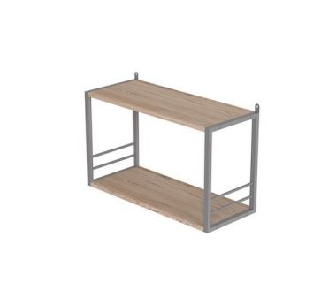 Книжкова полиця універсальна Ferrum-decor Стім 1 38x63x26 сірий ДСП Дуб Артизан 16мм (FRD-104098)