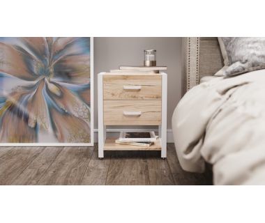 Тумба універсальна Ferrum-decor Вів'єн 2/1 50x41x40 білий ДСП Дуб Артизан 16мм (FRD-104177) Тумба універсальна Ferrum-decor Вів'єн 2/1 50x41x40 білий ДСП Дуб Артизан 16мм (FRD-104177)