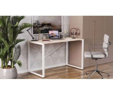 Письмовий стіл Ferrum-decor Серії Коннект 75x120x60 білий ДСП Дуб Артізан 16мм (FRD-104208)