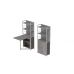 Стол книга с этажеркой Практик 2 Ferrum-decor 1555x640x990 Белый металл ДСП Бетон 16 мм (FRD-104638)