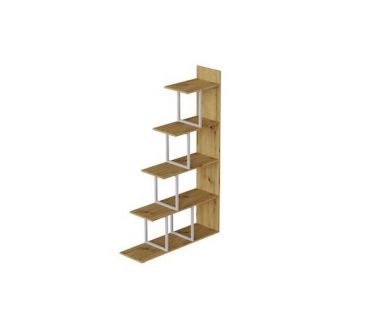 Этажерка Ferrum-decor Стелла 1600x1020x300 Белый металл ДСП Дуб Артизан (FRD-105489)