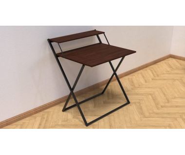 Стіл трансформер Компакт 2 Ferrum-decor 750x790x720 Чорний метал ДСП Венге Магія 16 мм (FRD-105406)